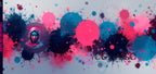 Self-produced French Terry Paint Splashes Girl Mask 75 x 165 cm