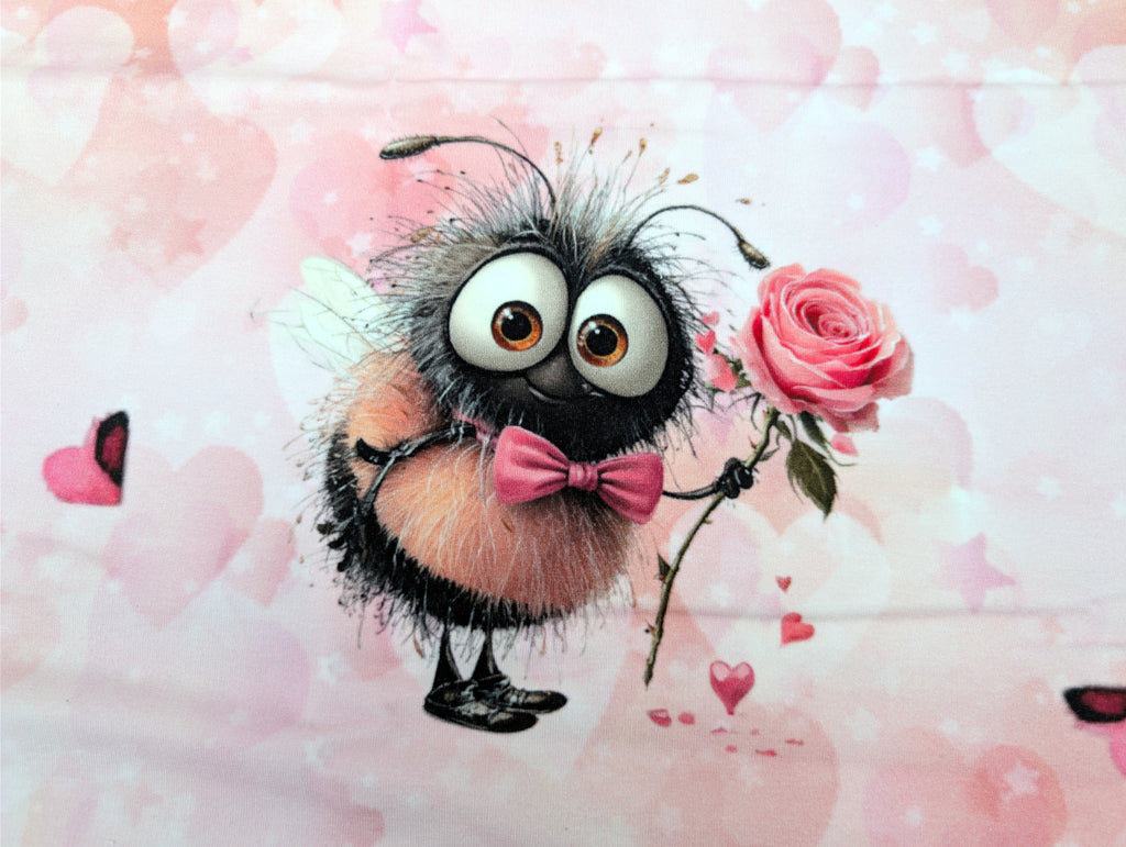 Self-produced French Terry Paint Splashes Girl Mask 75 x 165 cm