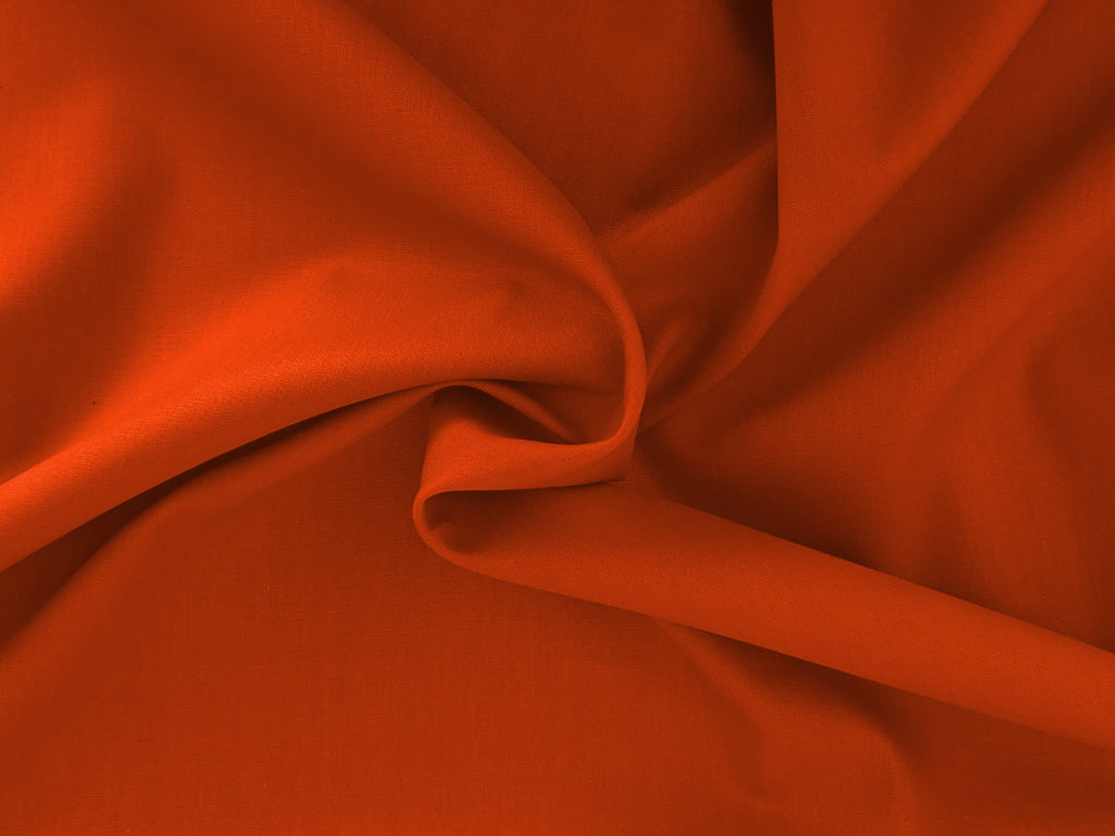 Plain Cotton Fabric Orange