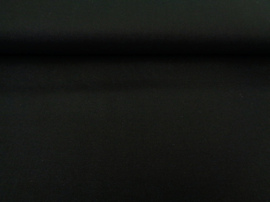 Cotton Poplin Fabric Plain Black