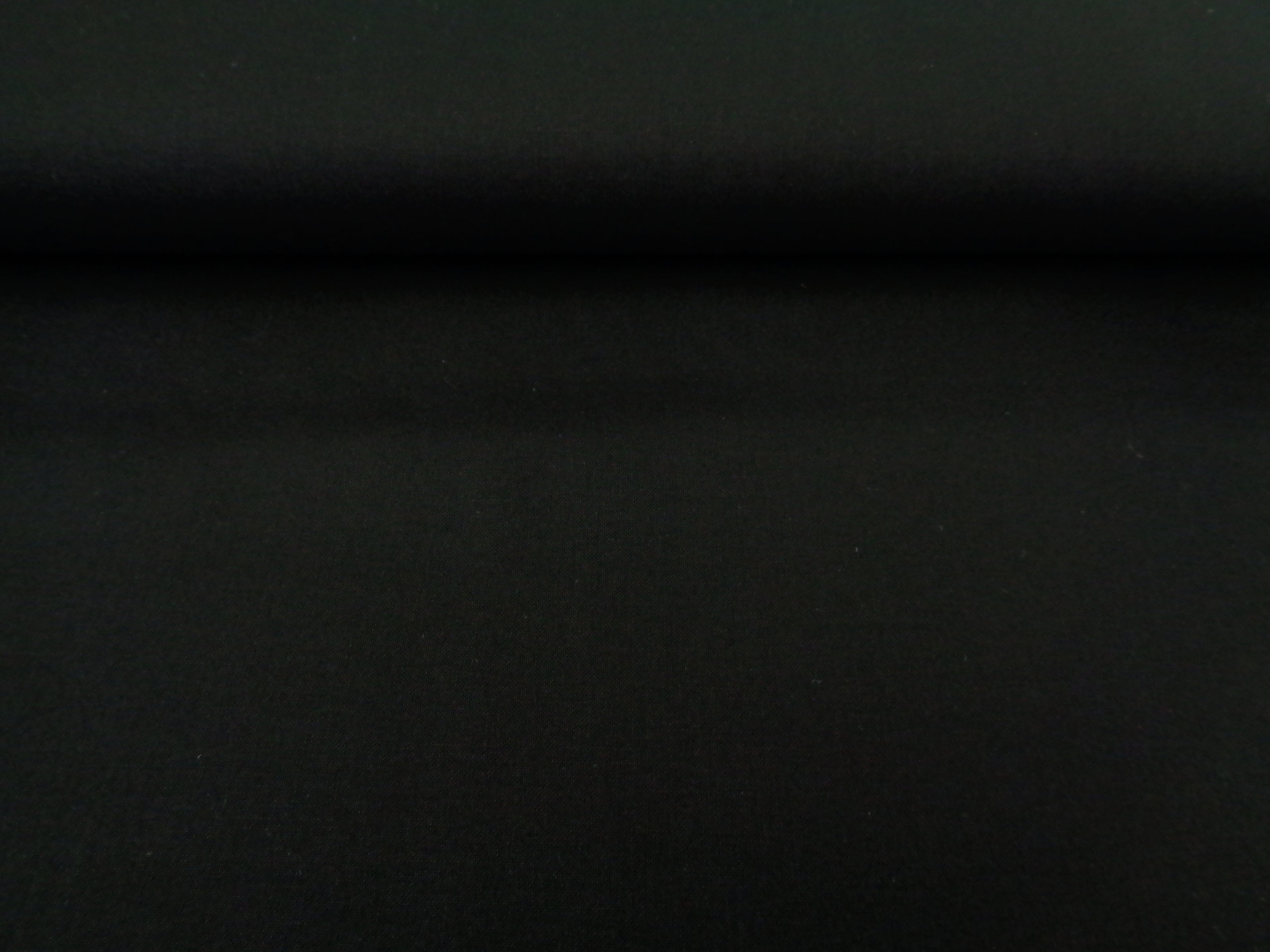 Cotton Poplin Fabric Plain Black