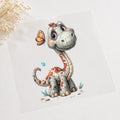 Bügelbild Dino Grau