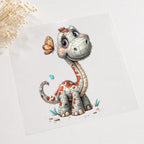 Bügelbild Dino Grau