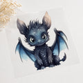 Bügelbild Drache Nachtblau