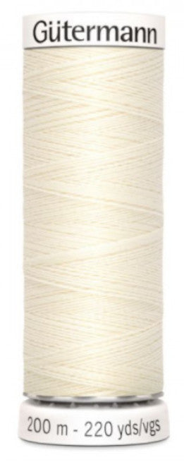 Gütermann Sew-All Thread 200 m Ivory No.001