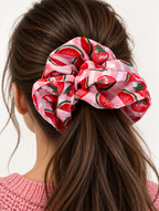 Gestreiftes Haargummi mit Wassermelonenmuster 12 cm