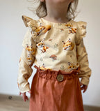 Eigenproduktion Baumwolljersey Sweet Baby Fuchs auf Hell Ocker