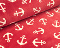 Jacquard Fleece Anchors on Red