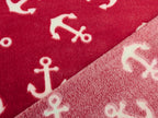 Jacquard Fleece Anchors on Red