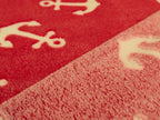 Jacquard Fleece Anchors on Red