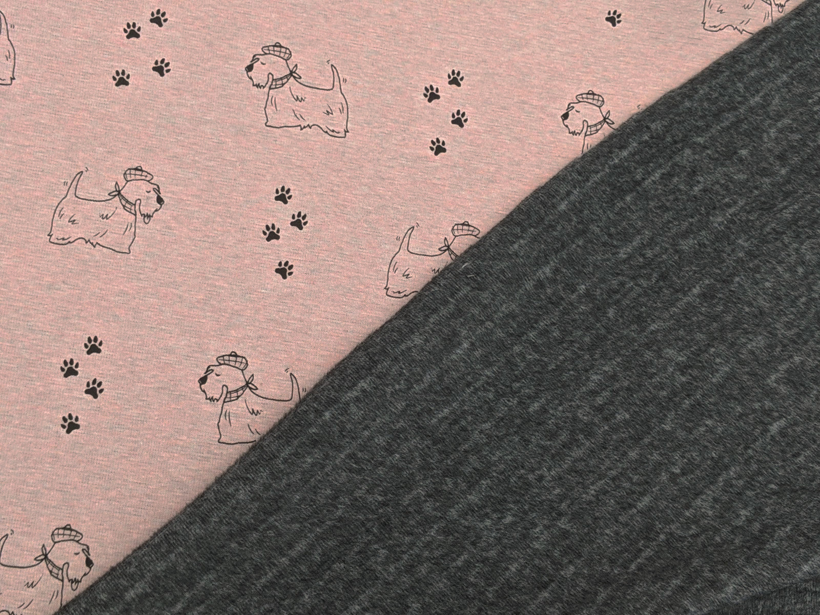 Happy Fleece Dogs In Dusty Salmon Meliert