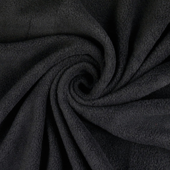 Fleece Fabric Solid Black