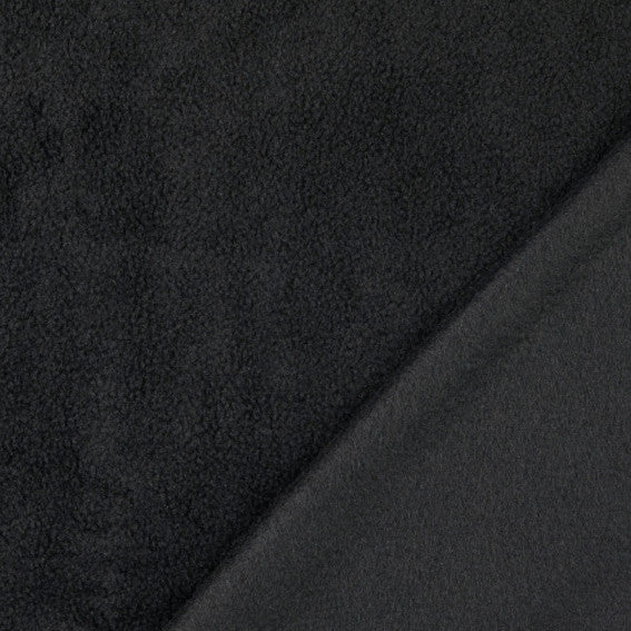 Fleece Fabric Solid Black