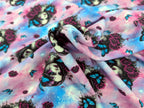 French Terry with Women's Motif & Butterfly Lilac/Pink