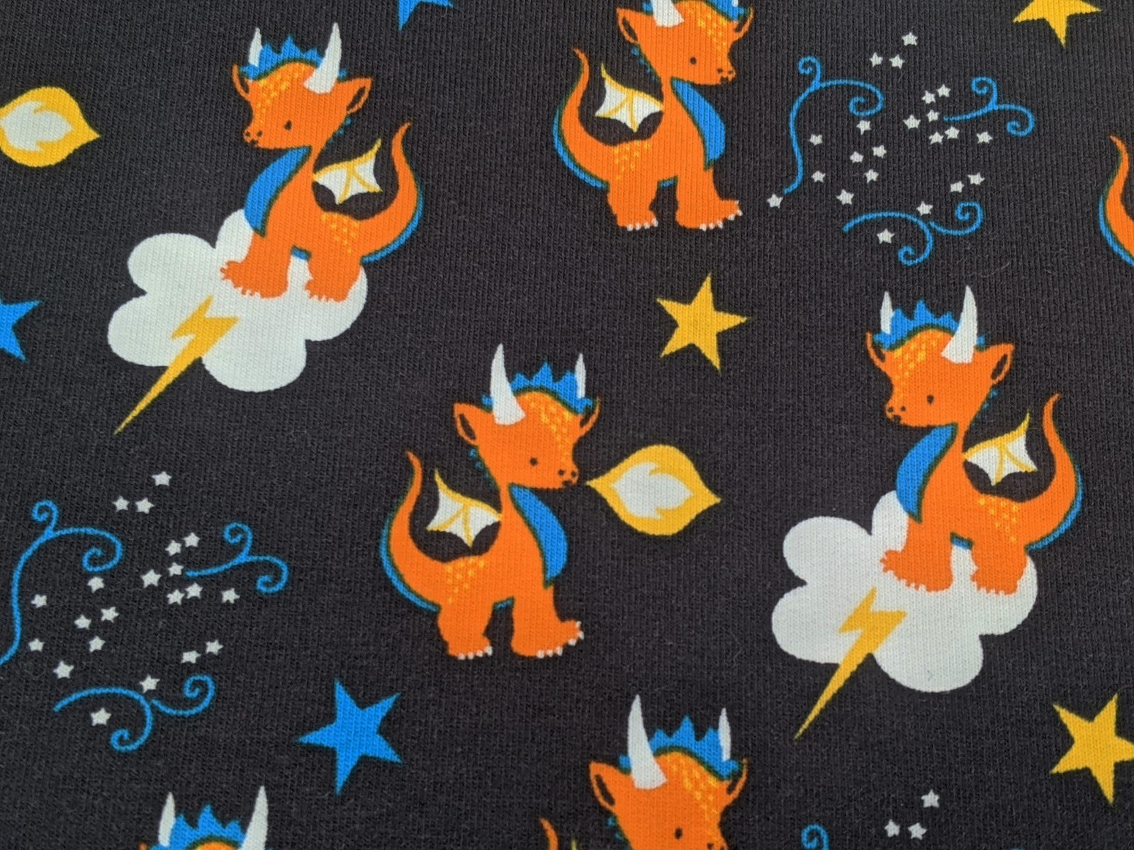 French Terry Dragon Star Granit