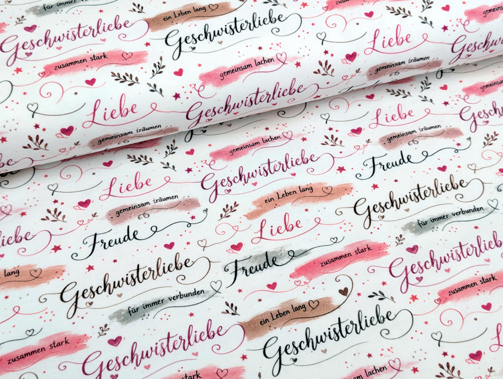 In-house production cotton jersey Lotti and Friends on White