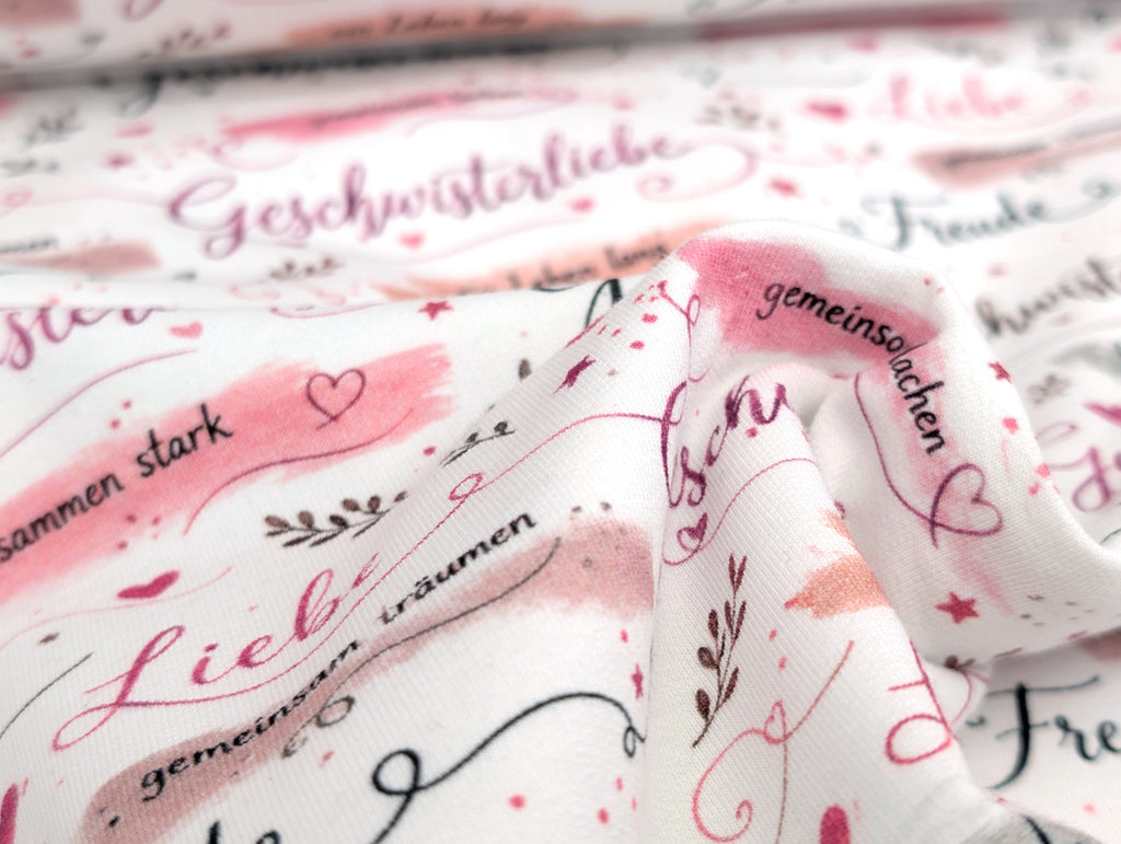 In-house production cotton jersey Lotti and Friends on White
