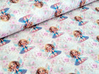 In-house Production French Terry Enchanting Fairy with Flowers on Cream White