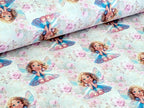 In-house Production French Terry Enchanting Fairy with Flowers on Cream White