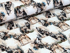 In-house Production French Terry Wolves in the Woods on Gray/White