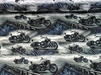 French Terry Street Motorcycle on Jeans/Grey