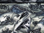 French Terry Street Motorcycle on Jeans/Grey