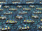Eigenproduktion French Terry Polizei Verkehr Blau