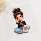 Iron-on Patch Dragon Girly Boss