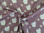 Baumwolljersey Elefantenboote Aubergine