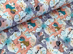 Cotton Jersey Superhero Hedgehog Ecru