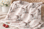 In-house production Cotton Jersey Bunny Girl Daisies