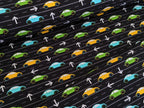 Cotton Jersey Car Track Black