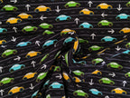 Cotton Jersey Car Track Black