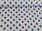 Cotton Jersey Small Leaves Cream/White