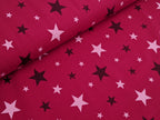 Cotton Jersey Stars on Dark Pink