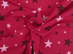 Cotton Jersey Stars on Dark Pink