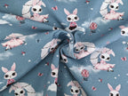 Cotton Jersey Sky Rabbit Denim Blue