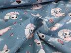 Cotton Jersey Sky Rabbit Denim Blue