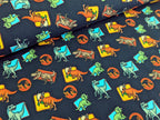 Baumwolljersey Digital Jurassic World Dunkelblau