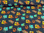 Baumwolljersey Digital Jurassic World Dunkelblau