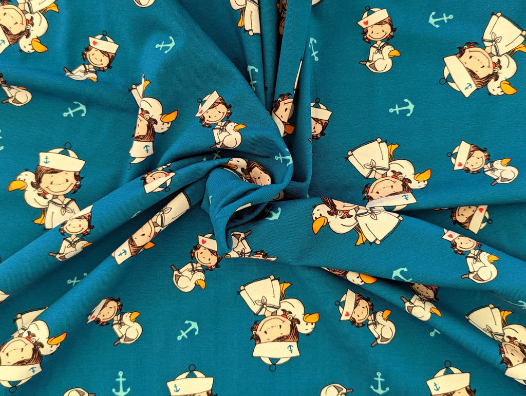 Cotton Jersey Emma & Bob by Emmapünktchen Blue
