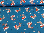 Cotton jersey Captain Globetrotter by Emmapünktchen Blue