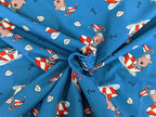 Cotton jersey Captain Globetrotter by Emmapünktchen Blue