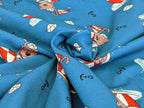 Cotton jersey Captain Globetrotter by Emmapünktchen Blue
