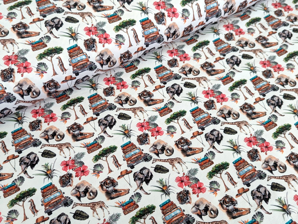 Cotton Jersey Safari Tour White
