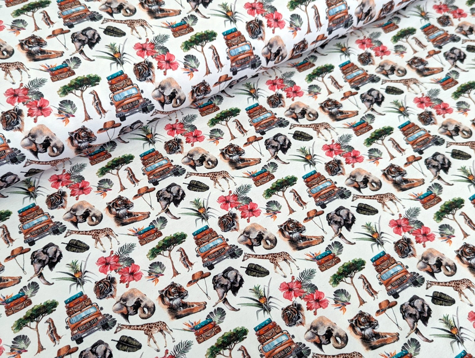 Cotton Jersey Safari Tour White
