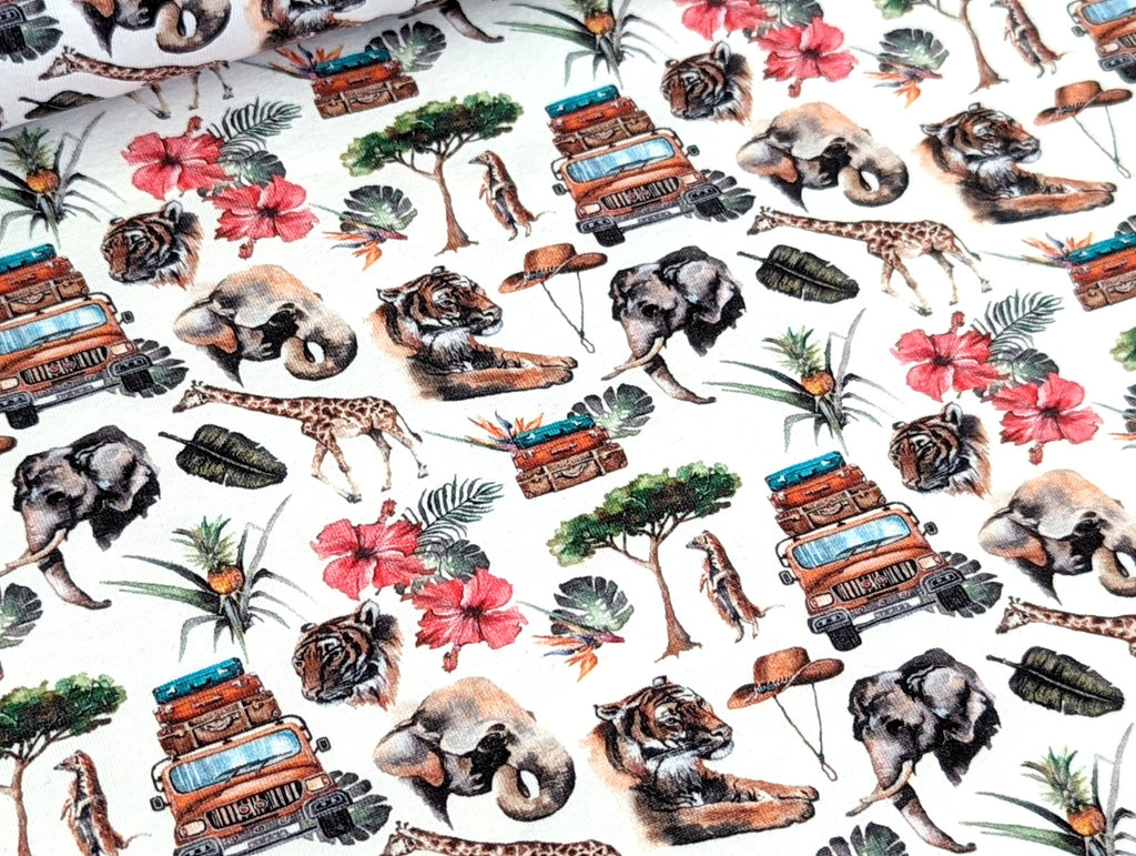 Cotton Jersey Safari Tour White