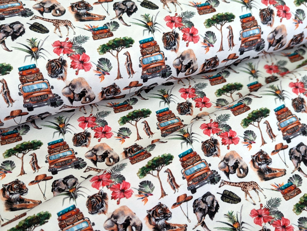 Cotton Jersey Safari Tour White