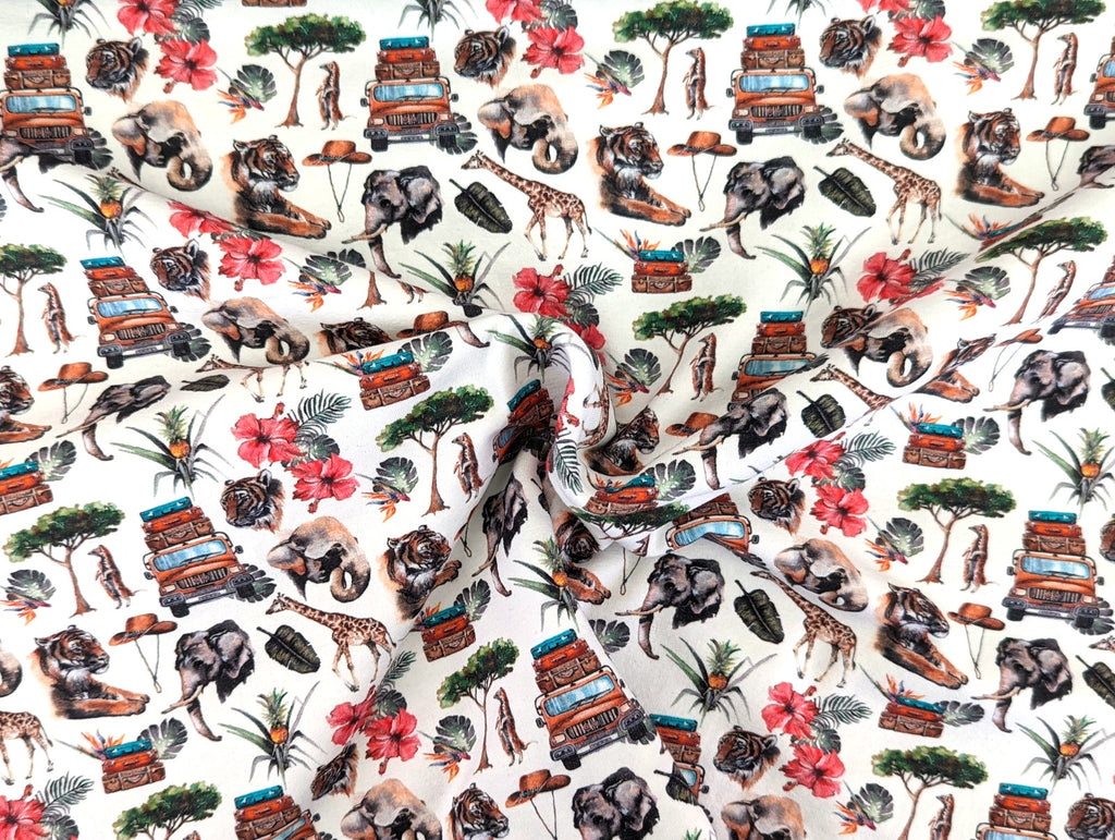 Cotton Jersey Safari Tour White