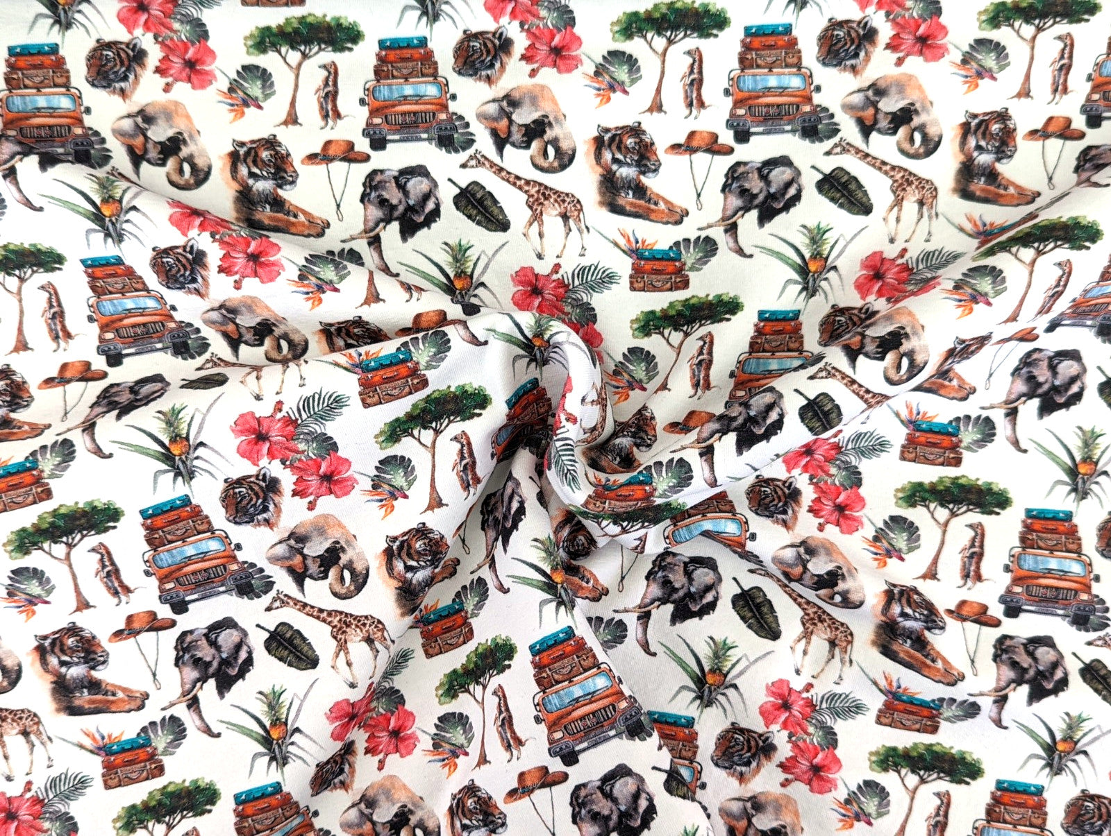 Cotton Jersey Safari Tour White